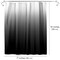 Americanflat 71x74 Ombre Black Shower Curtain - Water Resistant - Polyester Fabric